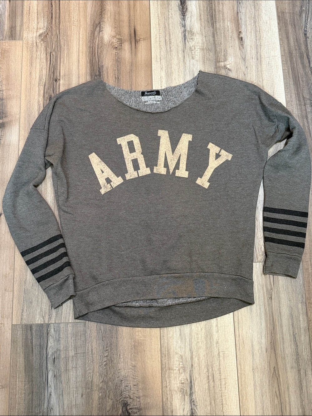 Signorelli women’s US Army Graphic wide neck Sweatshirt - small
